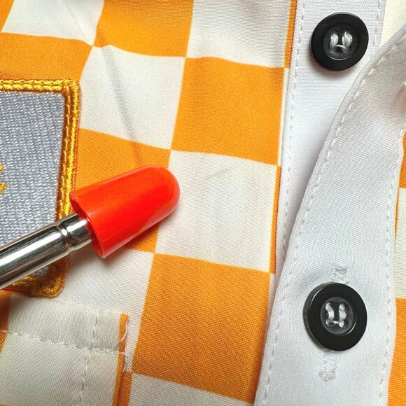 Trailer Park Golf Club | Men | Vol Gold Checker Member Golf Polo Shirt | Medium - Picture 14 of 15